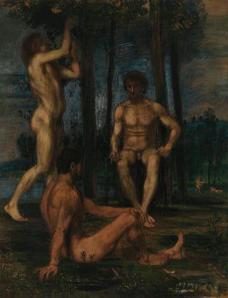 Hans Von Mares - Drei Jnglinge unter Orangenbumen.webp