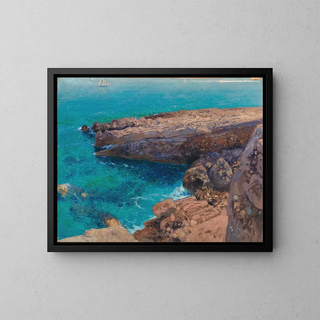 Cliffs of the Cliff - Hans Wild — framed artwork on a wall