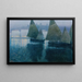 Night Moonlight in a Istrian Port - Hans Wild — framed artwork on a wall