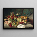 Naturaleza muerta de frutas - Hans Zatzka — cuadro enmarcado en la pared