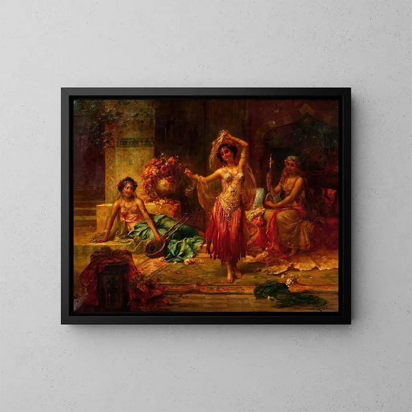 Divertimentos de harén - Hans Zatzka — cuadro enmarcado en la pared