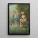 Love by the riverbank - Hans Zatzka — framed artwork on a wall