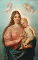 Virgen con el Niño Jesús y ángeles - Hans Zatzka — vista de la obra