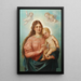 Virgen con el Niño Jesús y ángeles - Hans Zatzka — cuadro enmarcado en la pared