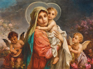 Hans Zatzka - Madonna and Child with Putti.webp
