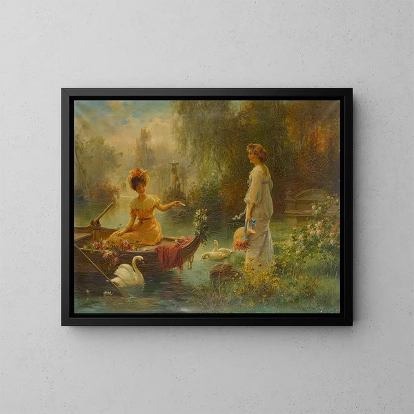 Carta del otro lado del Atlántico - Hans Zatzka — cuadro enmarcado en la pared