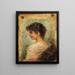 Retrato de perfil de una joven mujer - Hans Zatzka — cuadro enmarcado en la pared