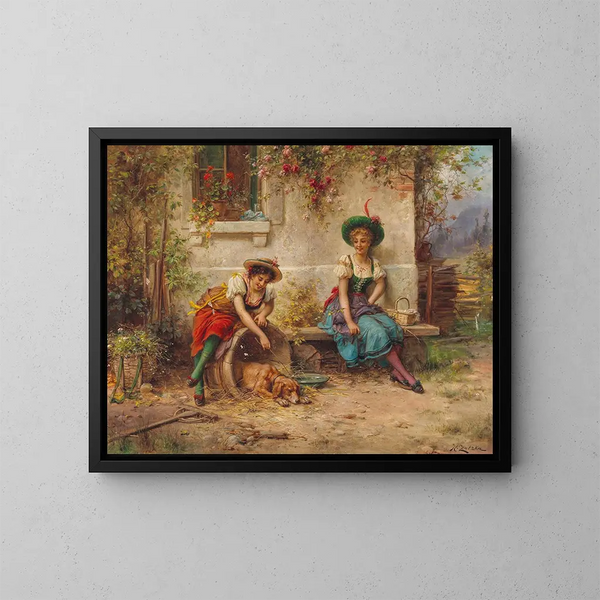 Espíritus de la naturaleza - Hans Zatzka — cuadro enmarcado en la pared