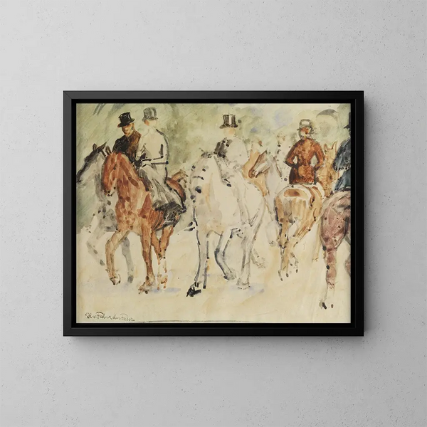La Sortie à cheval - Hans von Faber du Faur — framed artwork on a wall