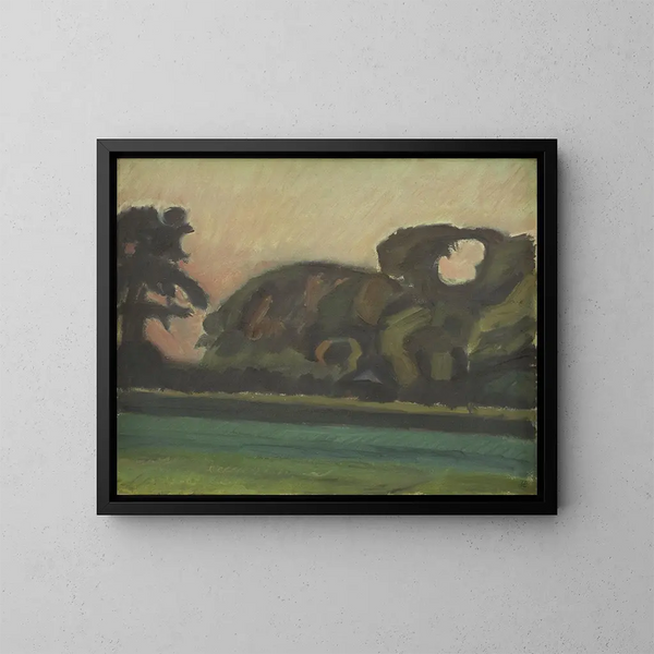Paisaje después de la puesta de sol - Harald Giersing — cuadro enmarcado en la pared
