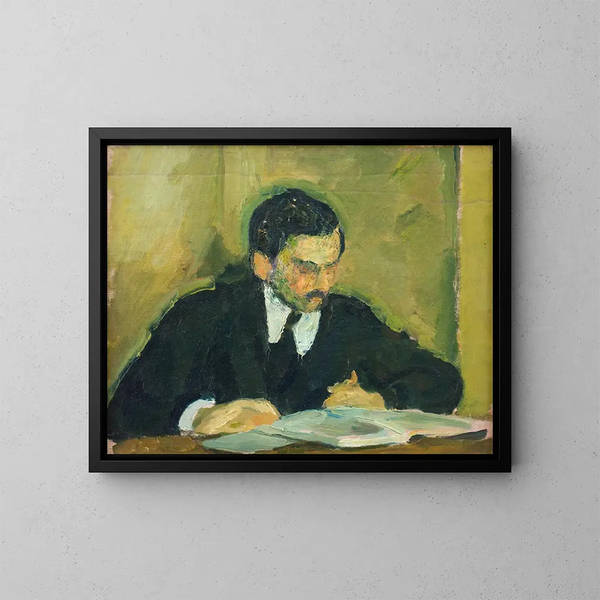 El pintor Ernst Goldschmidt - Harald Giersing — cuadro enmarcado en la pared
