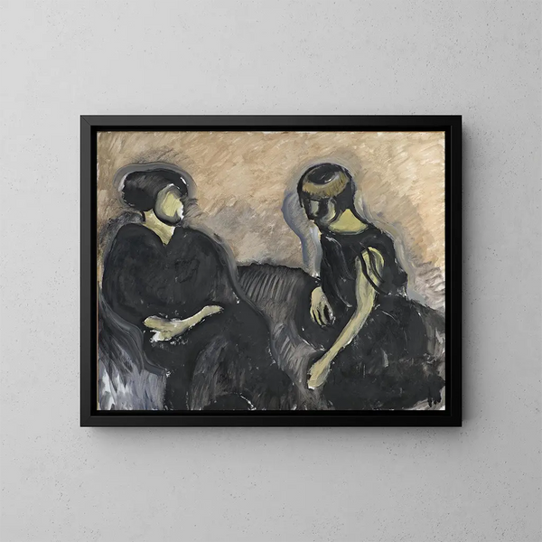 Dos damas - Harald Giersing — cuadro enmarcado en la pared
