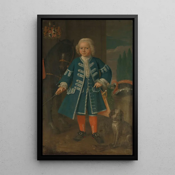 retrato de Diederik van Hemert Seigneur de Babyloninbroek a los seis años - Harmanus Serin — cuadro enmarcado en la pared