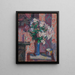 Rosas en un jarrón azul - Harold Gilman — cuadro enmarcado en la pared