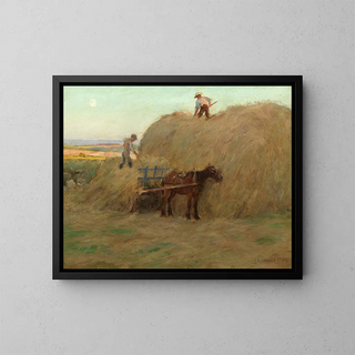 Construire le foin - Harold Harvey — framed artwork on a wall