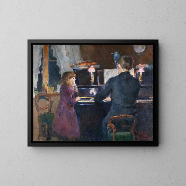Gran Hermano juega - Harriet Backer — cuadro enmarcado en la pared