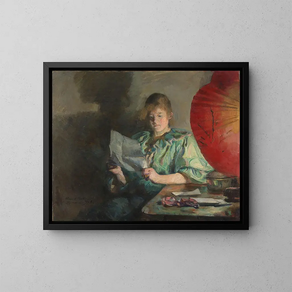 Interior de la tarde - Harriet Backer — cuadro enmarcado en la pared