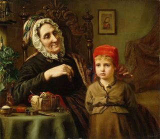 El pequeño chaperón rojo - Harriet Backer — vista de la obra