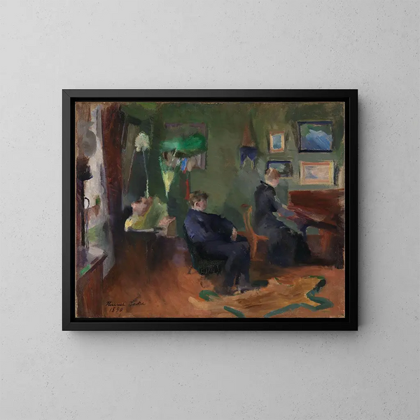 Música interior de Kristiania - Harriet Backer — cuadro enmarcado en la pared
