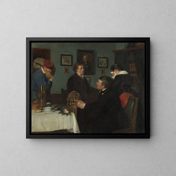 L'Adieu - Harriet Backer — cuadro enmarcado en la pared