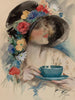 Té de la tarde - Harrison Fisher — vista de la obra