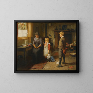 Contar el dinero - Harry Brooker — cuadro enmarcado en la pared