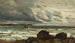 Marine landscape painting with lighthouse - Harry Chase — artwork view