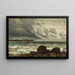 Marine landscape painting with lighthouse - Harry Chase — framed artwork on a wall