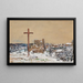 Croix sur une colline d'hiver - Harvey T. Dunn — cuadro enmarcado en la pared