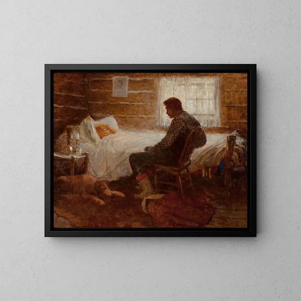 Familia gaga - Harvey T. Dunn — cuadro enmarcado en la pared