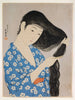Mujer peinándose el cabello - Hashiguchi Goyō — vista de la obra
