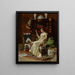 Woman reading - Hector Caffieri — framed artwork on a wall