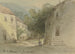 Vista de una calle de pueblo - Heinrich Adolf Valentin Hoffmann — vista de la obra