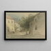Vista de una calle de pueblo - Heinrich Adolf Valentin Hoffmann — cuadro enmarcado en la pared