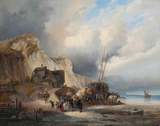 Heinrich Ambros Eckert - Loading hay on the Normandy coast.webp