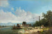 Bac sur l'Inn - Heinrich Bürkel — artwork view