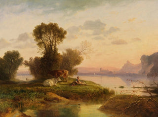 Paisaje arcadiano - Heinrich Dreber — vista de la obra