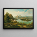 Ville sur le Rhin II - Heinrich Eduard Heyn — cuadro enmarcado en la pared
