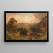 Mountain Lake with Herons Painting - Heinrich Funk — framed artwork on a wall
