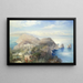 Un panorama de Capri - Heinrich Hiller — cuadro enmarcado en la pared