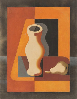 Heinrich Hoerle - Stilleben mit Krug und Birne.webp