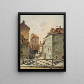 Heinrich Lang - Das Neutor mit dem Stockhaus in Wien.webp