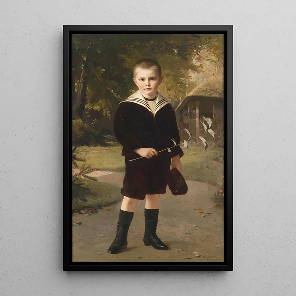 Niño con traje de marin - Heinrich Lauenstein — cuadro enmarcado en la pared