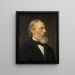 Retrato del pintor Carl Friedrich Lessing - Heinrich Lessing — cuadro enmarcado en la pared
