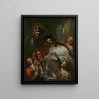 Heinrich Lihl - Pater Glycerius Landria Ordensgeistlicher der Piaristen Kinder unterrichtend.webp