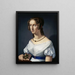 Retrato de una niña - Heinrich Maria von Hess — cuadro enmarcado en la pared