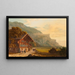 Vista del paseo de Meiringen en la caída del Reichenbach - Heinrich Meichelt — cuadro enmarcado en la pared