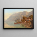 Vista del lago y del pueblo de Brienz - Heinrich Meichelt — cuadro enmarcado en la pared