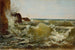 Vagues déferlantes sur la côte près de Sorrente - Heinrich Reinhold — artwork view