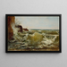 Vagues déferlantes sur la côte près de Sorrente - Heinrich Reinhold — framed artwork on a wall